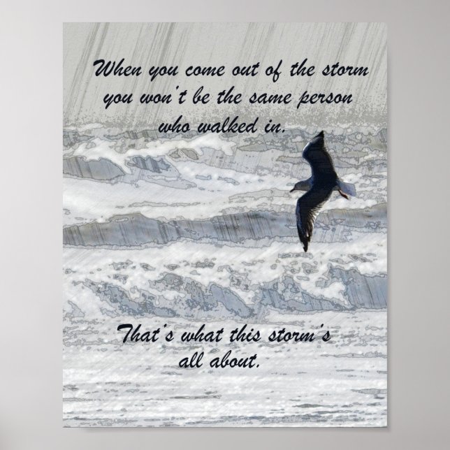Poster When You Come Out of the Storm Inspirational (Frente)