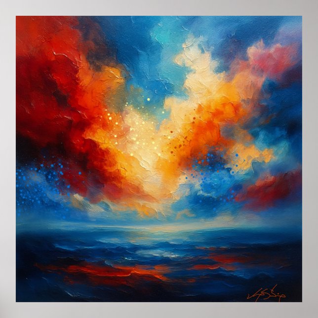 Poster Where Fire Meets Silence Abstract (Frente)