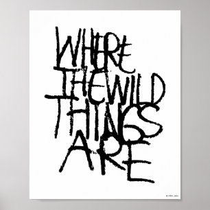 Poster Where the Wild Things Are Handwritten