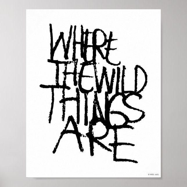 Poster Where the Wild Things Are | Handwritten (Frente)