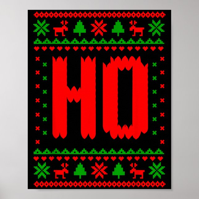 Poster Where's My Ho At_ Ho Merry Christmas Holiday Coupl (Frente)