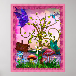 Poster Whimsey Gardens Fantasy Art