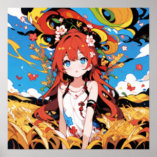 Poster Whimsic Field Girl