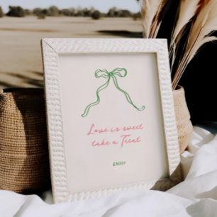 Poster Whimsic Quirky Handwrite Arco Love é doce