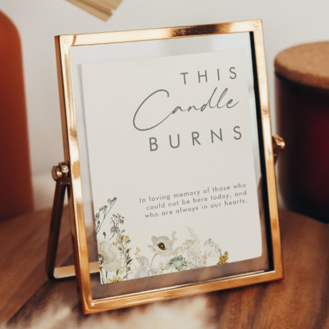 Poster Whimsic Wildflower | Ivory This Candle Burns (Criador carregado)