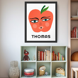 Poster Whimsical Apple CUSTOM BABY Art