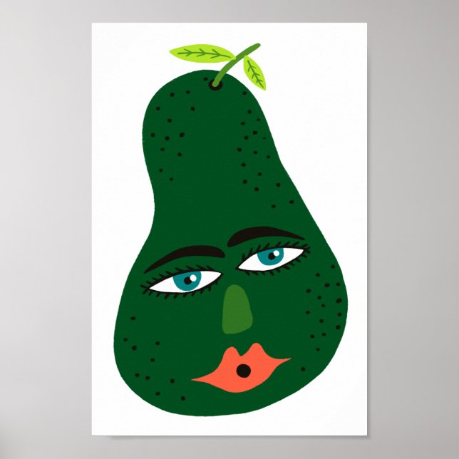 Poster Whimsical Avocado Art (Frente)