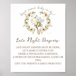 Poster Whimsical Beath Wreath Tarde Fralda Noturna Sinal
