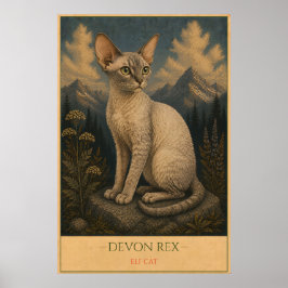 Poster Whimsical Beauty: Devon Rex