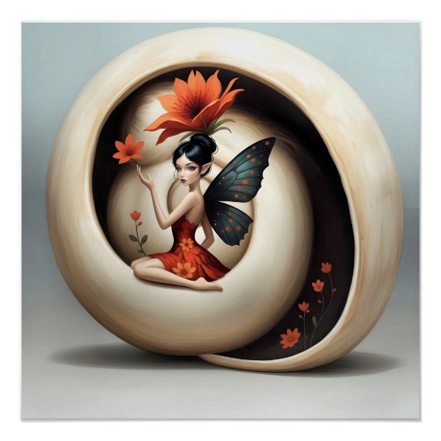 Pôster Whimsical Flower Fairy (Frente)