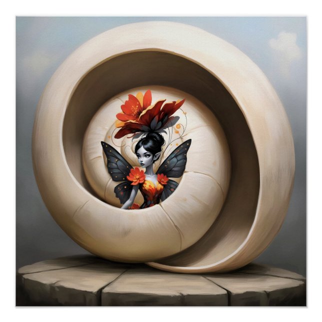 Pôster Whimsical Flower Fairy (Frente)