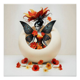 Pôster Whimsical Flower Fairy