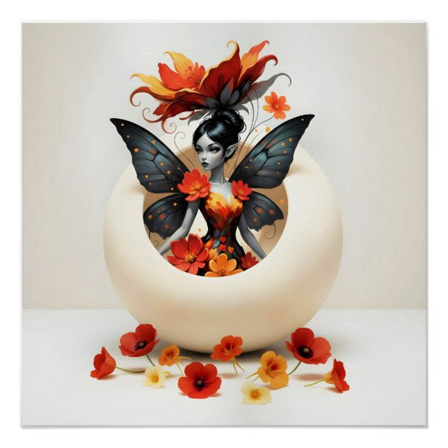 Pôster Whimsical Flower Fairy (Frente)