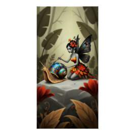 Pôster Whimsical Flower Fairy