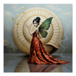 Pôster Whimsical Flower Fairy