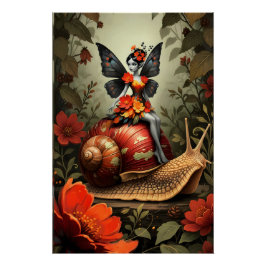 Pôster Whimsical Flower Fairy