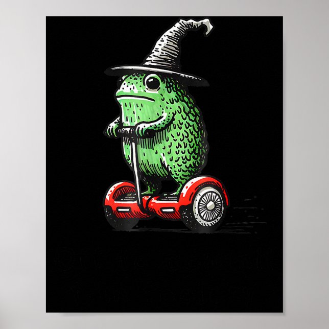 Poster Whimsical Frog Wizard Off To Commit Tom Foolery Fr (Frente)