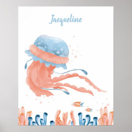 Poster Whimsical Jellyfish Lullaby Personalizável
