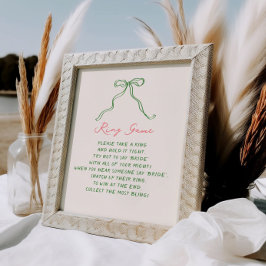 Poster Whimsical Quirky Handwrite Ring Game