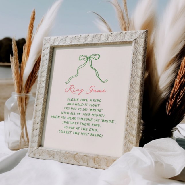 Poster Whimsical Quirky Handwrite Ring Game (Criador carregado)