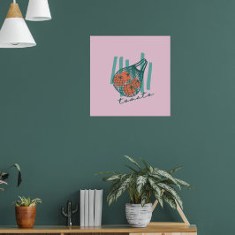 Poster Whimsical Tomatos Italy Farmers Market