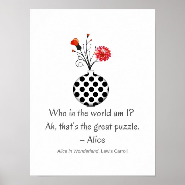 Poster Whimsical Who Am I Alice Cote (Frente)