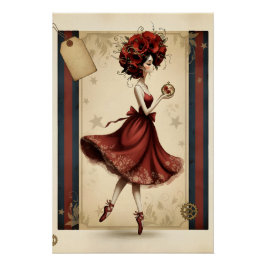 Pôster Whimsical Woman, Vintage