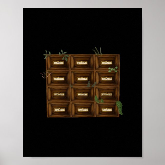 Poster Whimsigoth Apothecary Drawer (Frente)