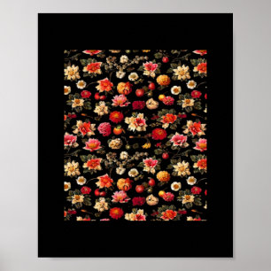 Poster Whimsigoth Chintz Vintage Oil Painting