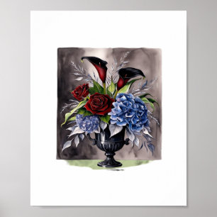 Poster Whimsigothic - Vase Floral Gótica, Ácido Esético