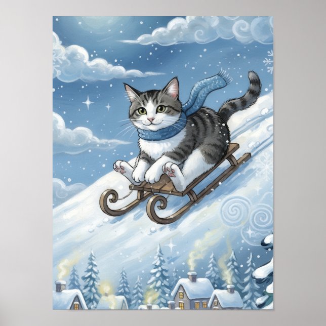 Poster WhimsyCatSled (Frente)