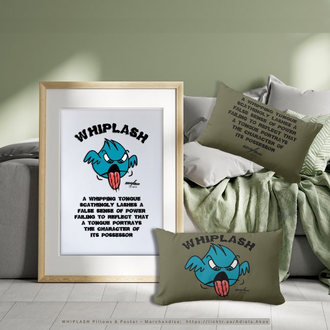 Poster Whiplash pela Poeta Adiela Akoo (WHIPLASH Pillows & Poster by Poet Adiela Akoo. Shop the matching mugs, totes & tees too. Get it now!)