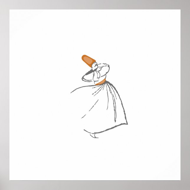 Pôster Whirling Dervish - laranja queimado (Frente)
