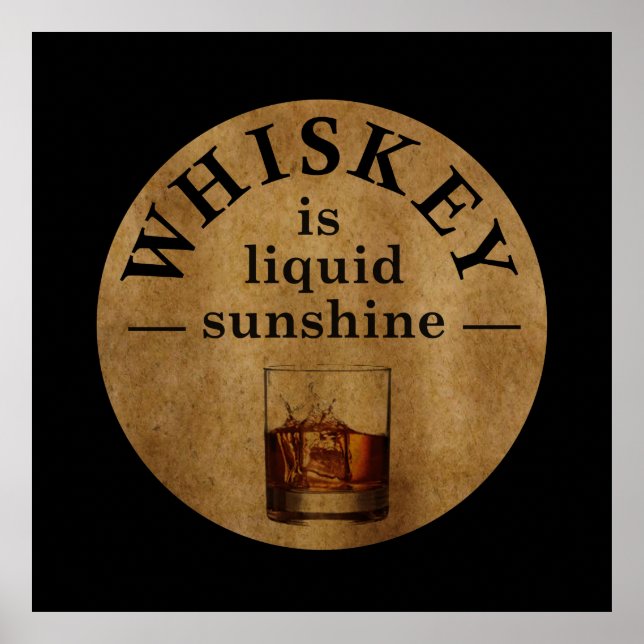 Poster Whiskey cita bebendos engraçados dizendo (Frente)