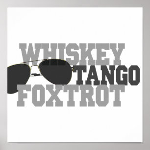 Pôster Whiskey Tango Foxtrot - Aviation Glasses