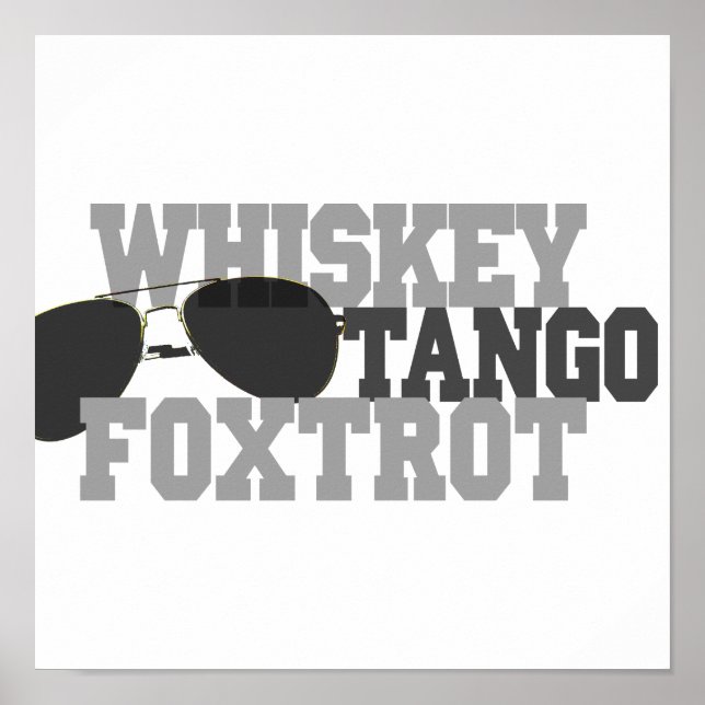 Pôster Whiskey Tango Foxtrot - Aviation Glasses (Frente)
