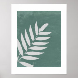 Poster "Whispering Fern" — Uma Folha De Fern Branca Minim