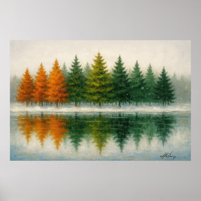 Poster Whispers Between Seasons Landscape (Frente)