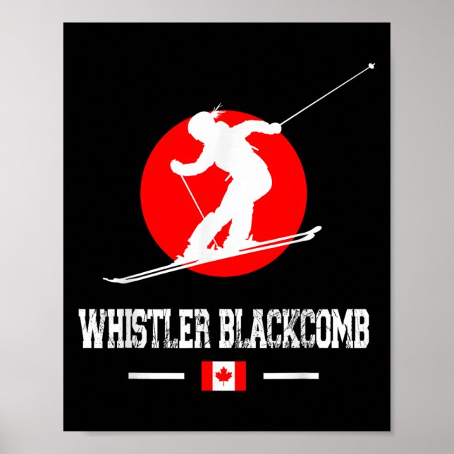 Poster Whistler Blackcomb Canada Ski Resort Rocky Mountai (Frente)