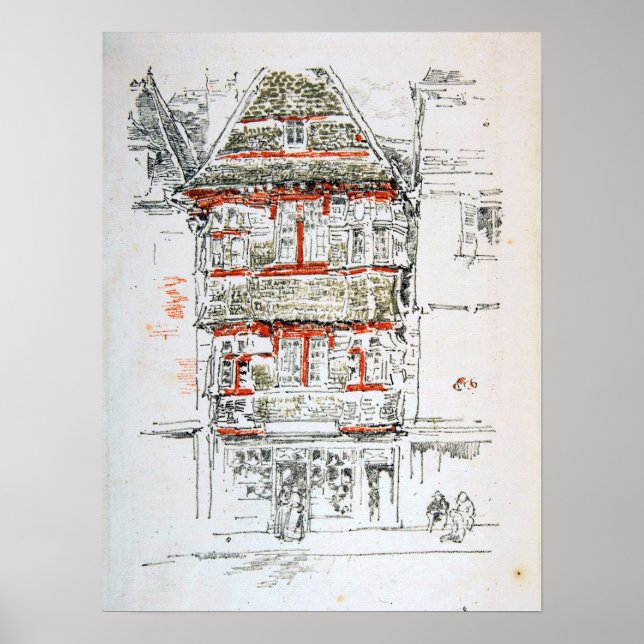 Poster Whistler - Casa Vermelha Paimpol (Frente)