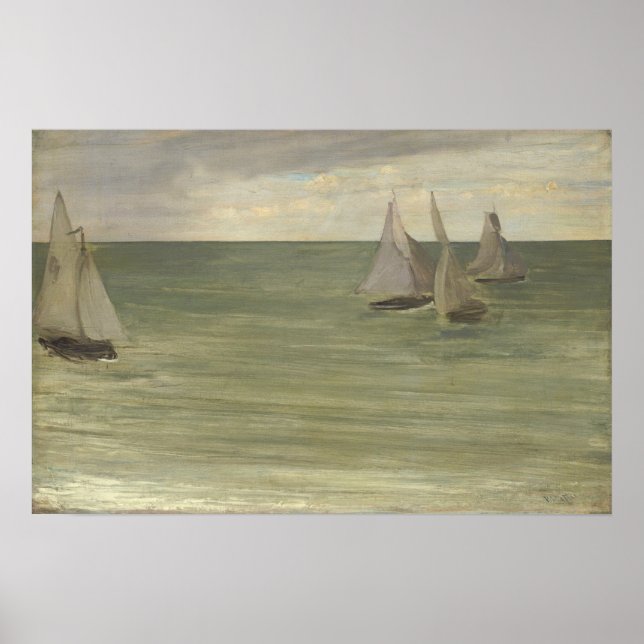 Poster Whistler - Cinza e Verde O Mar de Prata (Frente)