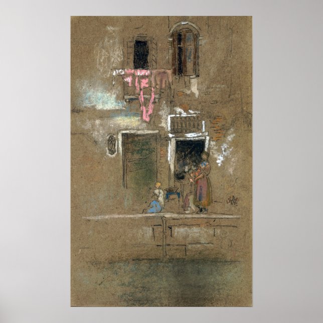 Poster Whistler - Nota em Rosa e Marrom (Frente)