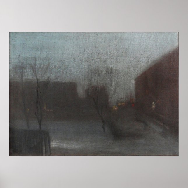 Poster Whistler - Trafalgar Square Chelsea 1875 (Frente)
