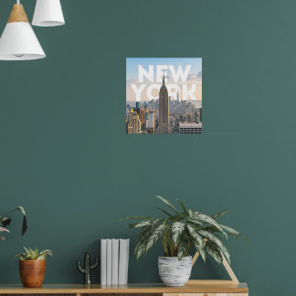 Poster White and Bold Travel New York