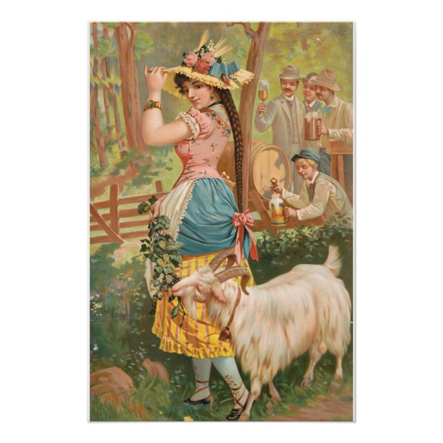 Pôster White Bock (1889) por Henry Jerome Schile (Frente)