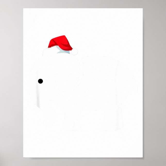 Poster White Elephan, Christmas Party Gift  (Frente)