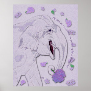 Poster White Elephant Gift