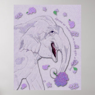 Poster White Elephant Gift