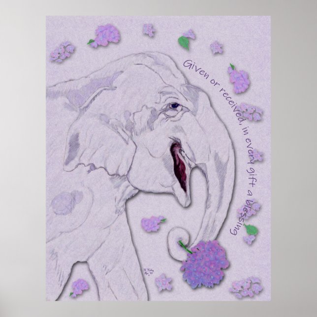 Poster White Elephant Gift (Frente)