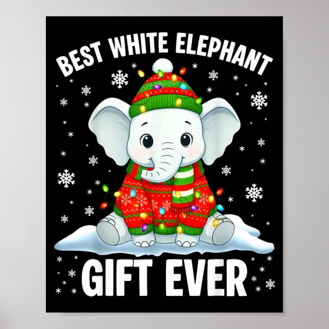 Poster White Elephant Pjs For Adults Under 15 20  (Frente)